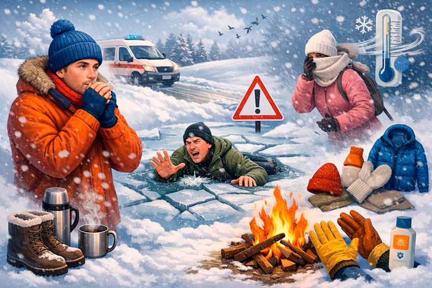 Основні правила поведінки під час дії низьких температур